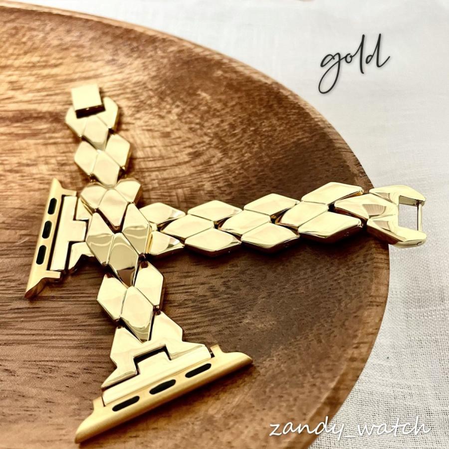 アップルウォッチ バンド 菱形チェーン ベルト メタル Apple Watch series 8 7 SE 6 5 4 3 2 1 可愛い レディース 38mm 40mm 41mm 42mm 44mm 45mm おしゃれ |  | 07