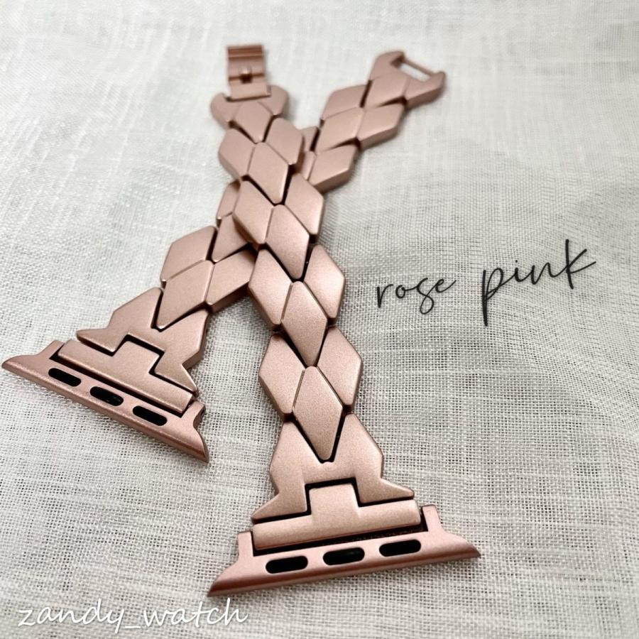 アップルウォッチ バンド 菱形チェーン ベルト メタル Apple Watch series 8 7 SE 6 5 4 3 2 1 可愛い レディース 38mm 40mm 41mm 42mm 44mm 45mm おしゃれ |  | 08