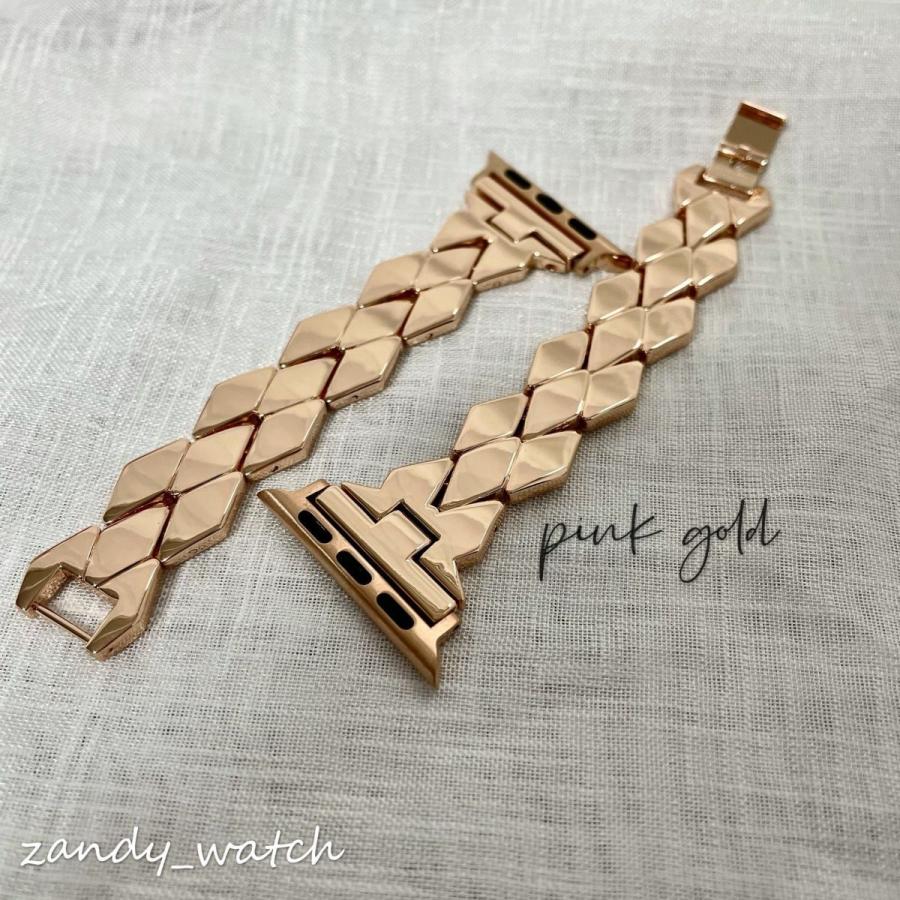 アップルウォッチ バンド 菱形チェーン ベルト メタル Apple Watch series 8 7 SE 6 5 4 3 2 1 可愛い レディース 38mm 40mm 41mm 42mm 44mm 45mm おしゃれ |  | 09