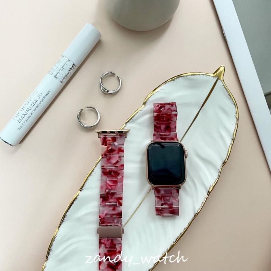 アップルウォッチ バンド 柄 ベルト 樹脂バンド Apple Watch series7 SE 6 5 4 3 2 1対応 可愛い 38mm 40mm 41mm 42mm 44mm 45mm シンプル おしゃれ 軽い |  | 04