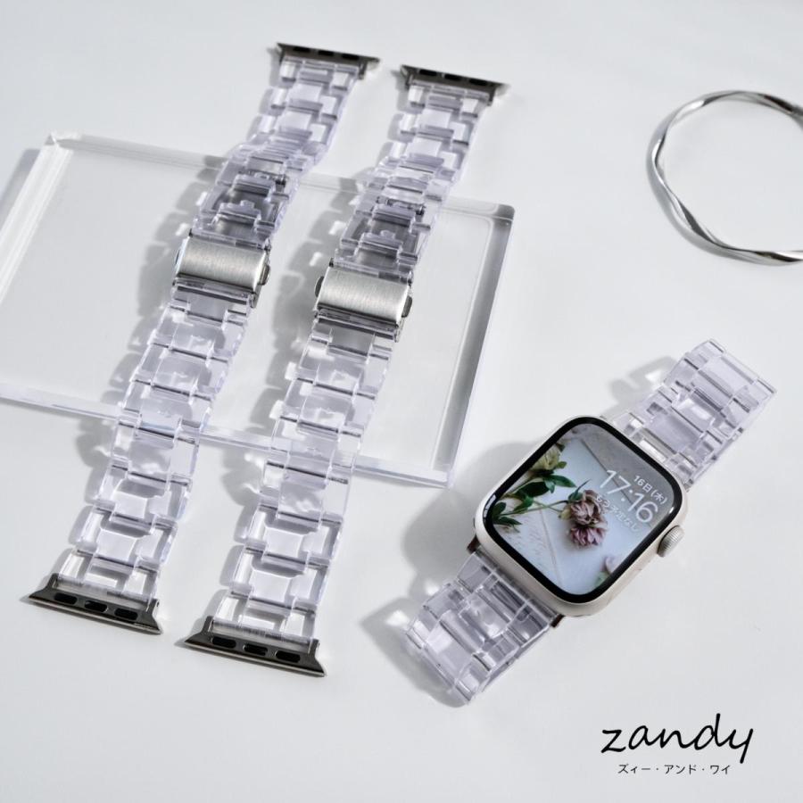アップルウォッチ バンド クリア ベルト 樹脂バンド Apple Watch series7 SE 6 5 4 3 2 1対応 38mm 40mm 41mm 42mm 44mm 45mm 透明 シンプル おしゃれ 軽い |  | 01