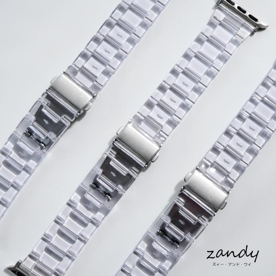 アップルウォッチ バンド クリア ベルト 樹脂バンド Apple Watch series7 SE 6 5 4 3 2 1対応 38mm 40mm 41mm 42mm 44mm 45mm 透明 シンプル おしゃれ 軽い |  | 06