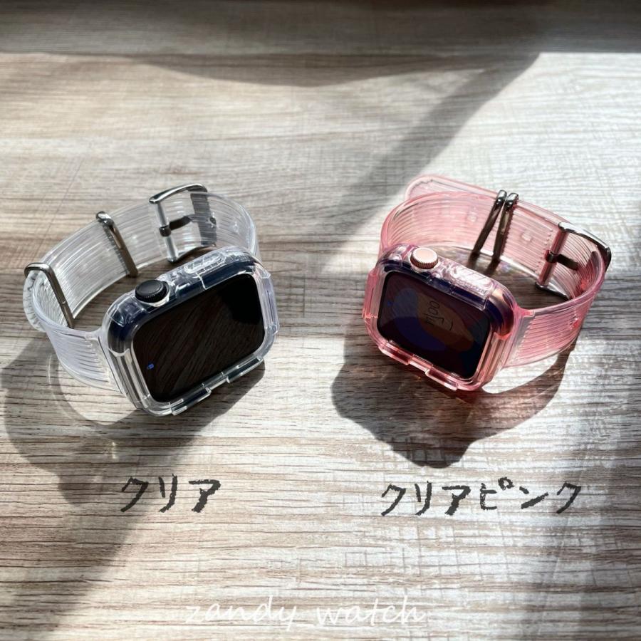 アップルウォッチ バンド クリア ベルト 一体式バンド Apple アップルウォッチ バンド クリア ベルト 一体式バンド Apple
