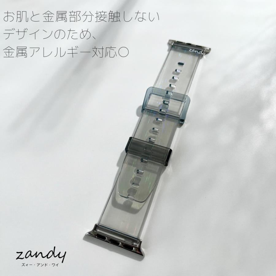 アップルウォッチ バンド クリアオーロラ ベルト Apple Watch series7 SE 6 5 4 3 2 1対応 38mm 40mm 41mm 42mm 44mm 45mm 透明 シンプル おしゃれ |  | 03