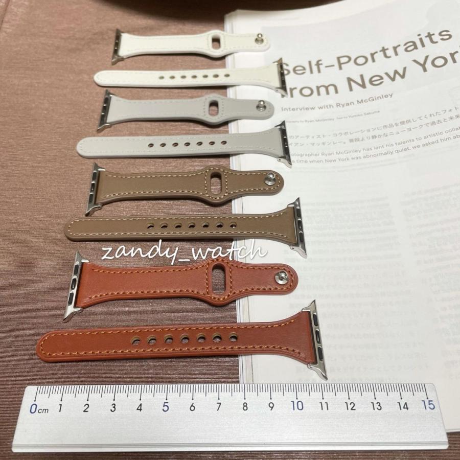 アップルウォッチ バンド レザー 細製 ベルト 本革 Apple Watch series8 7 SE 6 5 4 3 2 1 皮革 おしゃれ レディース 38mm 40mm 41mm 42mm 44mm 45mm 女性人気 |  | 06