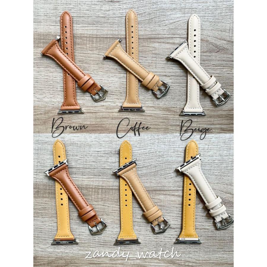 アップルウォッチ バンド レザー 細製 ベルト 本革 Apple Watch series8 7 SE 6 5 4 3 2 1 皮革 おしゃれ レディース 38mm 40mm 41mm 42mm 44mm 45mm 女性人気 |  | 02