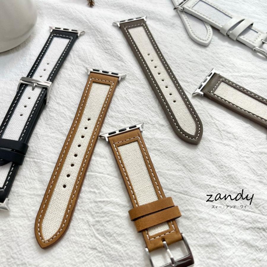 アップルウォッチ バンド レザー キャンバス ベルト 本革 Apple Watch series8 7 SE 6 5 4 3 2 1 おしゃれ レディース メンズ 38mm 40mm 41mm 42mm 44mm 45mm |  | 01
