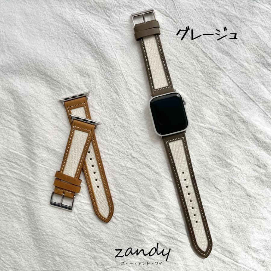 アップルウォッチ バンド レザー キャンバス ベルト 本革 Apple Watch series8 7 SE 6 5 4 3 2 1 おしゃれ レディース メンズ 38mm 40mm 41mm 42mm 44mm 45mm |  | 02