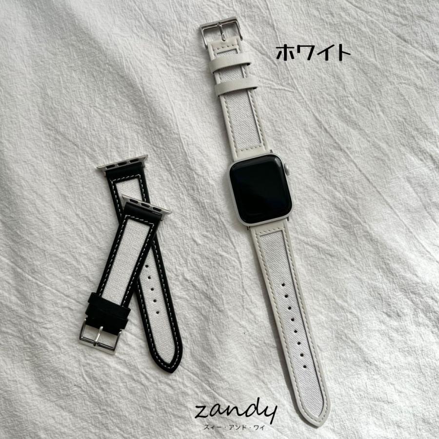 アップルウォッチ バンド レザー キャンバス ベルト 本革 Apple Watch series8 7 SE 6 5 4 3 2 1 おしゃれ レディース メンズ 38mm 40mm 41mm 42mm 44mm 45mm |  | 05