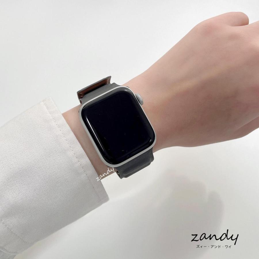 Apple Watch - レザーループ 黒 Apple Watch 42,44mm アップルウォッチ バンド レザー ベルト 新型レザーループ Apple