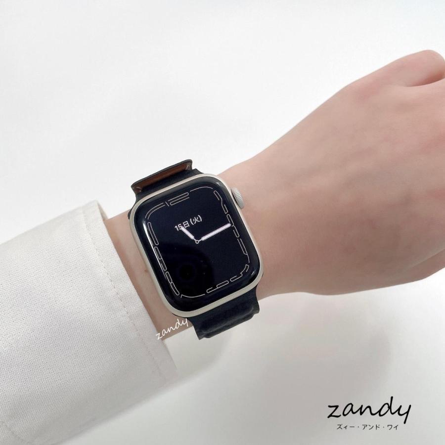Apple Watch - app純正 レザーループバンド ブラック Lサイズ Apple Watch Series 5 純正レザーループ ブラック/Apple leather