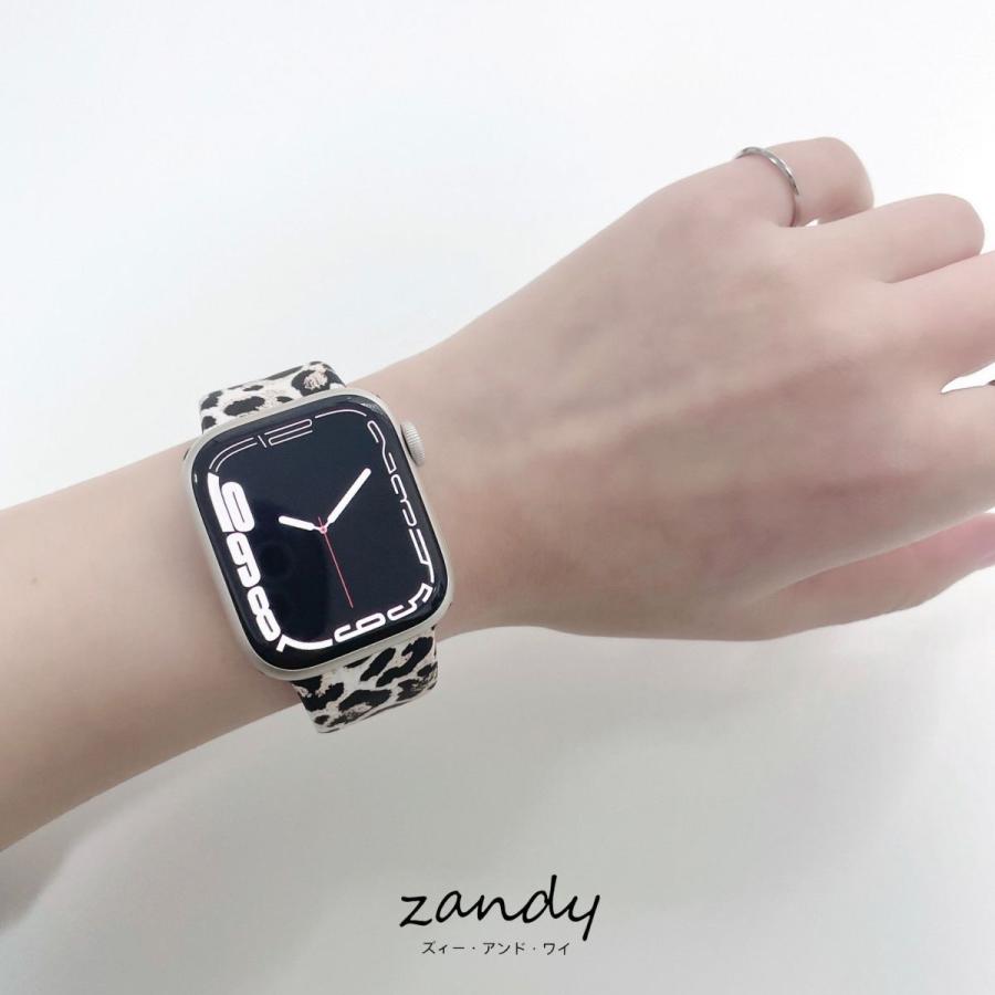 アップルウォッチ バンド ラバー シリコン ベルト スポーツバンド Apple Watch series7 SE 6 5 4 3 2 1  レオパード柄 可愛い 38mm 40mm 41mm 42mm 44mm 45mm |  | 04