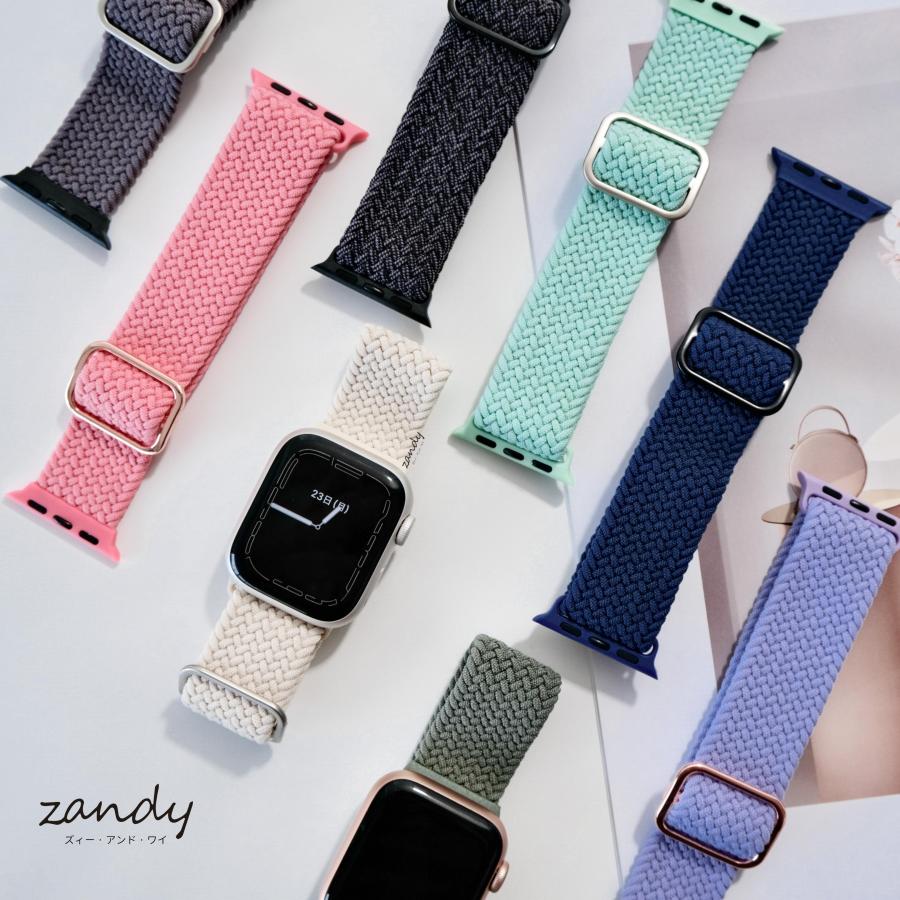 アップルウォッチバンド ナイロンベルト 編み込みループ Apple Watch series7 SE 6 5 4 3 2 1 おしゃれ 38mm 40mm 41mm 42mm 44mm 45mm スポーツバンド |  | 01