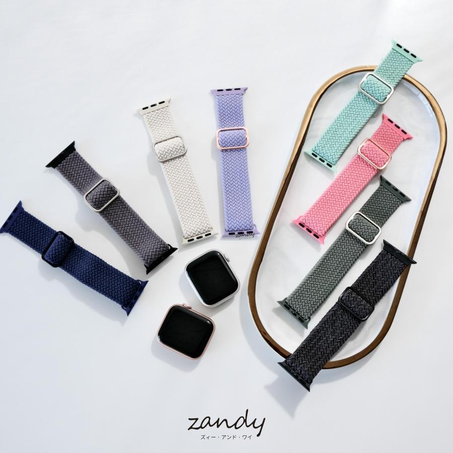 アップルウォッチバンド ナイロンベルト 編み込みループ Apple Watch series7 SE 6 5 4 3 2 1 おしゃれ 38mm 40mm 41mm 42mm 44mm 45mm スポーツバンド |  | 02