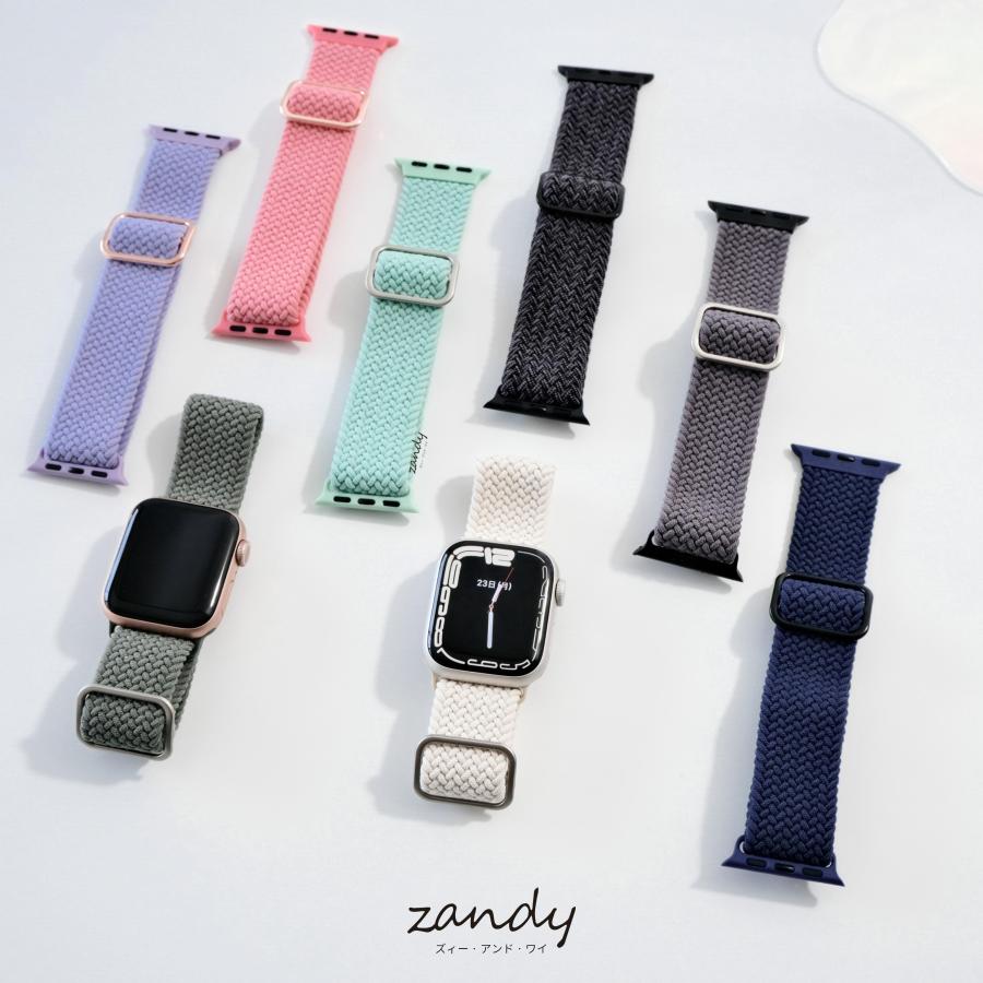 アップルウォッチバンド ナイロンベルト 編み込みループ Apple Watch series7 SE 6 5 4 3 2 1 おしゃれ 38mm 40mm 41mm 42mm 44mm 45mm スポーツバンド |  | 03