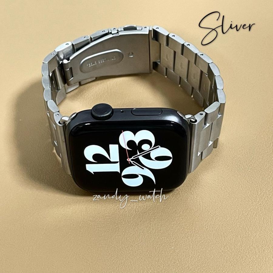 アップルウォッチ バンド ステンレス ベルト Apple Watch series7 SE 6 5 4 3 2 1 おしゃれ 38mm 40mm 41mm 42mm 44mm 45mm ビジネス メンズ レディース |  | 03