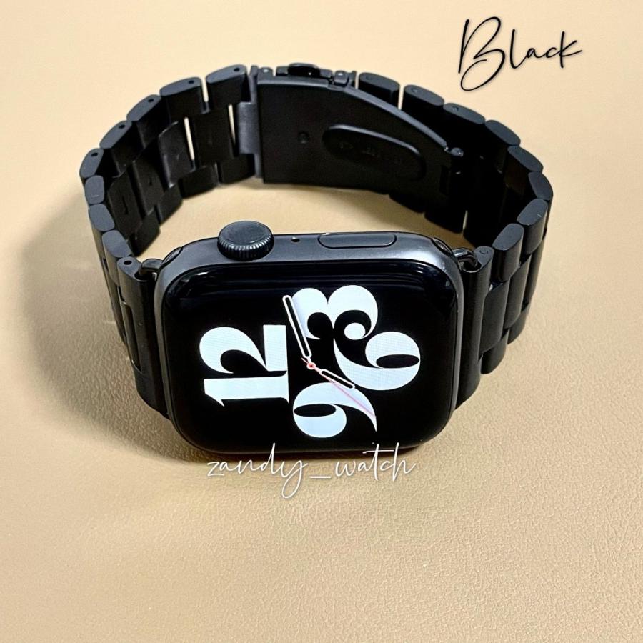 アップルウォッチ バンド ステンレス ベルト Apple Watch series7 SE 6 5 4 3 2 1 おしゃれ 38mm 40mm 41mm 42mm 44mm 45mm ビジネス メンズ レディース |  | 04