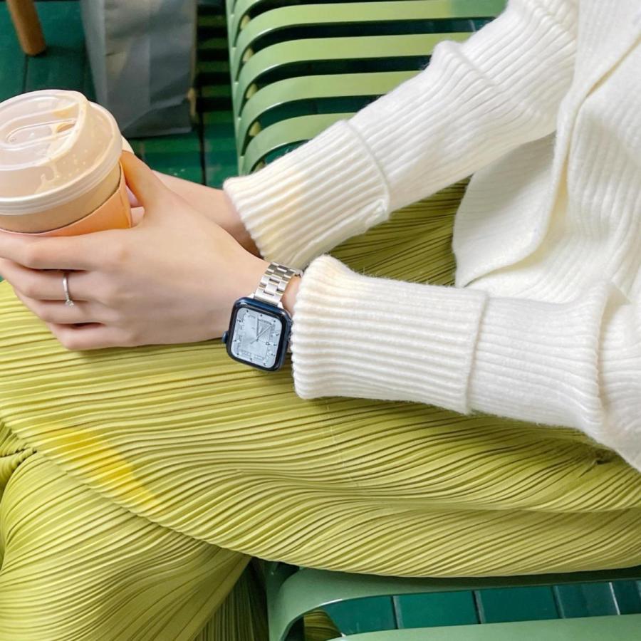 アップルウォッチ バンド マットステンレス ベルト メタル 金属 レディース Apple Watch series7 SE 6 5 4 3 2 1 シンプル 38mm 40mm 41mm 42mm 44mm 45mm |  | 05