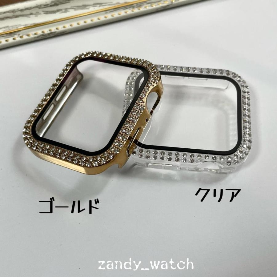 アップルウォッチ ケース カバー ストーン付き ハード 全面保護 ガラスフィルム Apple Watch series8 7 SE 6 5 4 3 2 おしゃれ 38 40 41 42 44 45mm キラキラ |  | 03