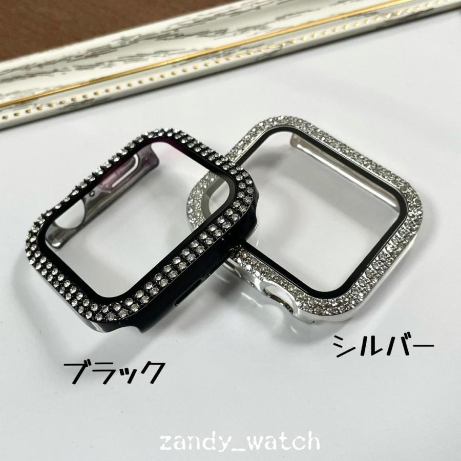 アップルウォッチ ケース カバー ストーン付き ハード 全面保護 ガラスフィルム Apple Watch series8 7 SE 6 5 4 3 2 おしゃれ 38 40 41 42 44 45mm キラキラ |  | 04