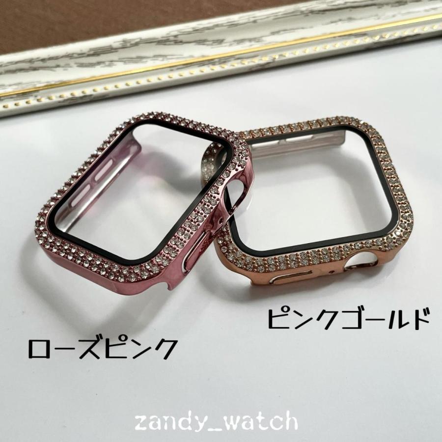 アップルウォッチ ケース カバー ストーン付き ハード 全面保護 ガラスフィルム Apple Watch series8 7 SE 6 5 4 3 2 おしゃれ 38 40 41 42 44 45mm キラキラ |  | 05