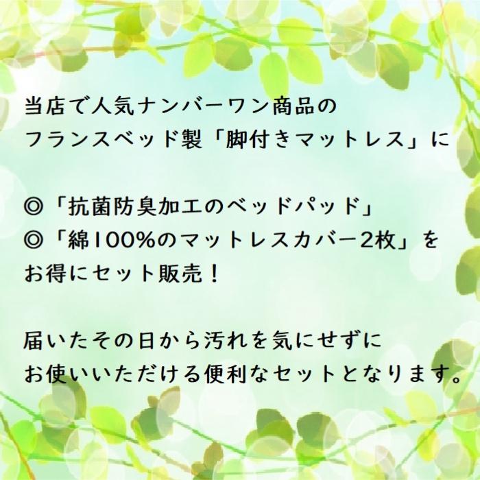 フランスベッド 脚付きマットレス D ダブル 寝装品３点 バリューパック お部屋まで開梱設置が無料 ベッドパッド シーツ２枚付き FBM｜zanshin｜02