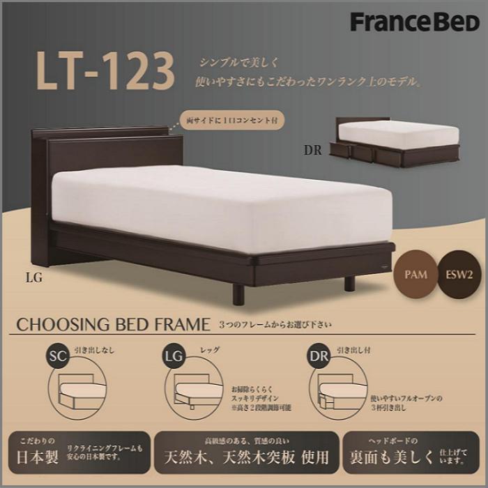 フランスベッド（FRANCEBED） フレーム LT-123C DR ダブル 【開梱組立