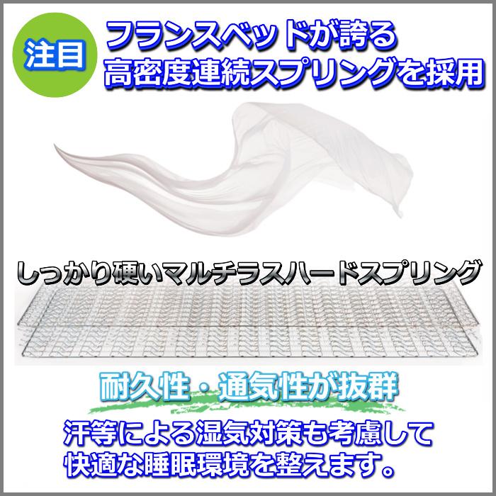 【搬入・開梱設置無料】フランスベッド マットレス MW-200α ハード セミシングル　硬めの寝心地  高密度連続スプリング マルチラスハード_3