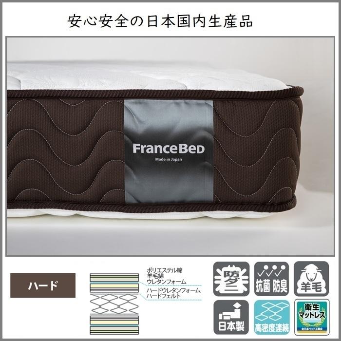 【搬入・開梱設置無料】フランスベッド マットレス MW-200α ハード セミシングル　硬めの寝心地  高密度連続スプリング マルチラスハード_7