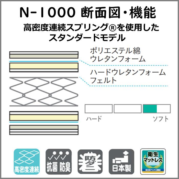 フランスベッド（FRANCEBED） マットレス N-1000 【開梱設置無料 