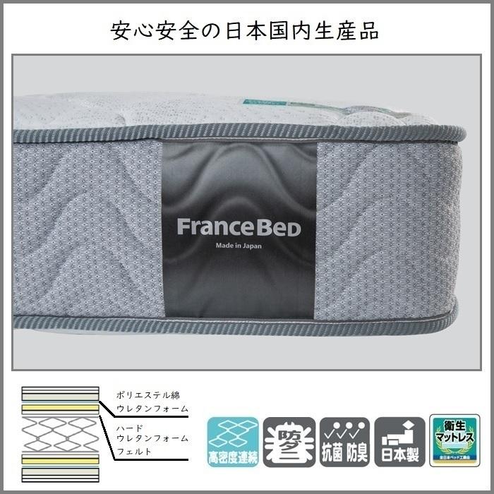 フランスベッド ベッドフレームマットレスセット 70周年記念商品 PR70-05F LEG D 【開梱組立設置無料】脚付き レッグ ダブル TW-100α 付き｜zanshin｜06