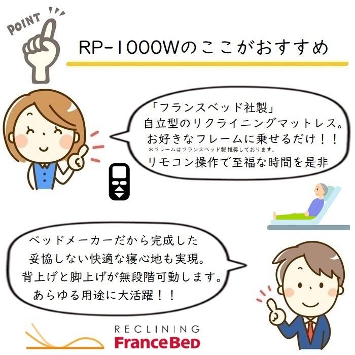フランスベッド RP1000W 電動マットレス S シングル 自立型 フランスベッド RP1000W 電動マットレス S シングル 自立型