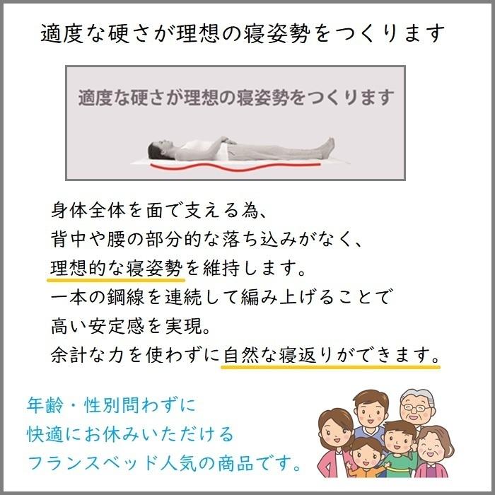 【お部屋まで搬入・開梱設置無料】フランスベッド TW-010α マットレス セミダブル 幅122cm TW010 ZT020 ZT030 後継 人気 フランスベッド マット 硬い | フランスベッド | 07