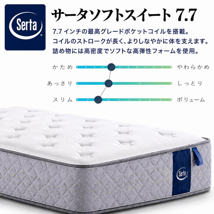 Serta（サータ） マットレス サータソフトスイート7.7 Q1 クイーン 1