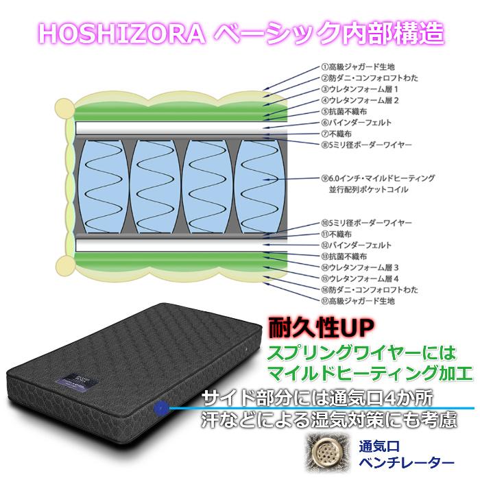 東京スプリング HOSHIZORA BASIC シングル 【送料・開梱設置無料】S