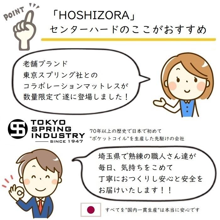 東京スプリング HOSHIZORA ポケットコイル マットレス セミシングル SS
