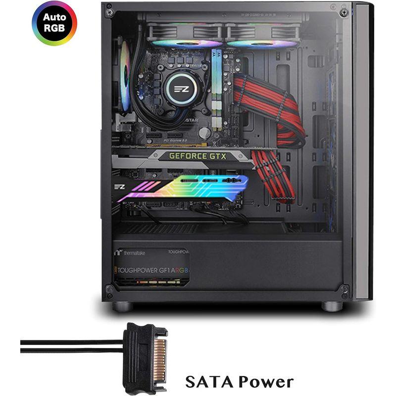 EZDIYFAB 自動 RGB GPUホルダーカラフルなRGBグラフィックカード、 汎用ビデオカードホルダー GPUブレースサポート、グラ