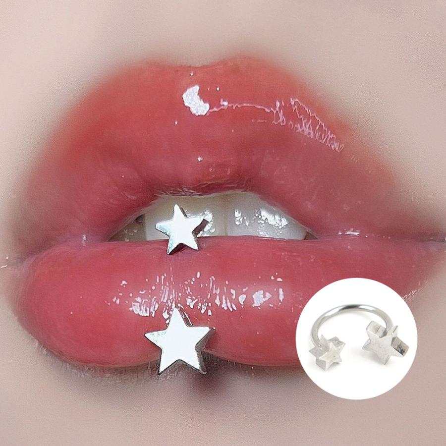 ボディピアス リップピアス ラブレット 口ピ 口ピアス 星 スター  