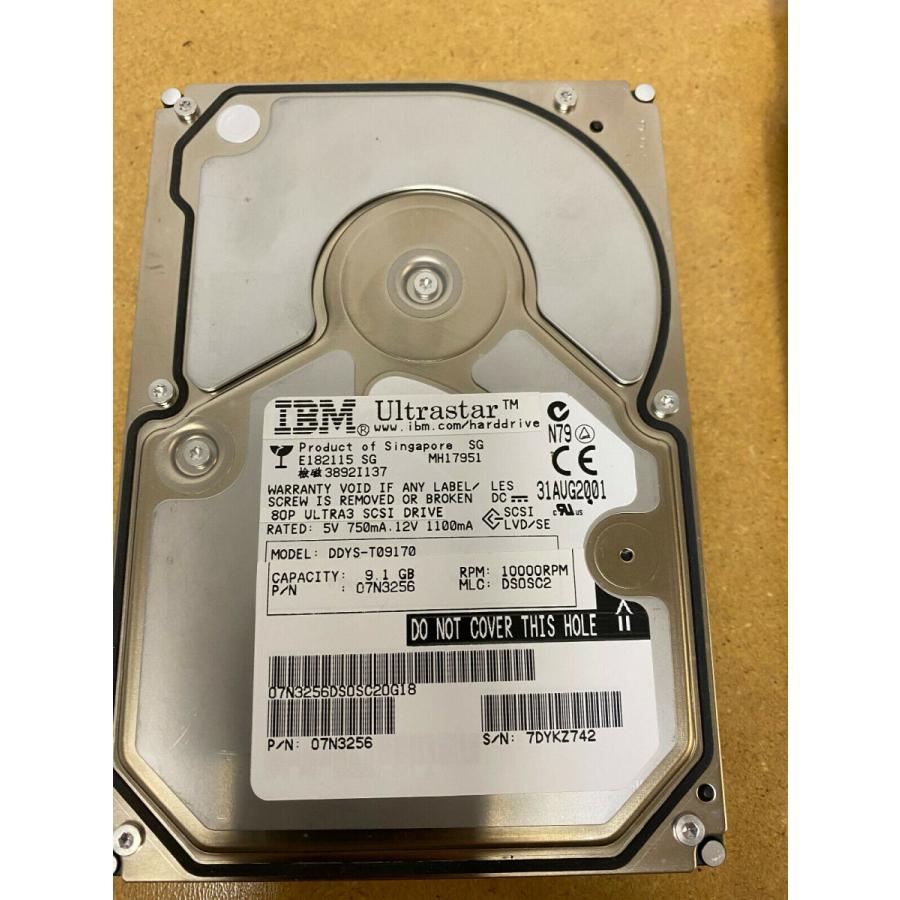 IBM UltraStar 9.1GB内部10000RPM 3.5 ""（DDYS-T09170）SCSI HDD｜zappinya