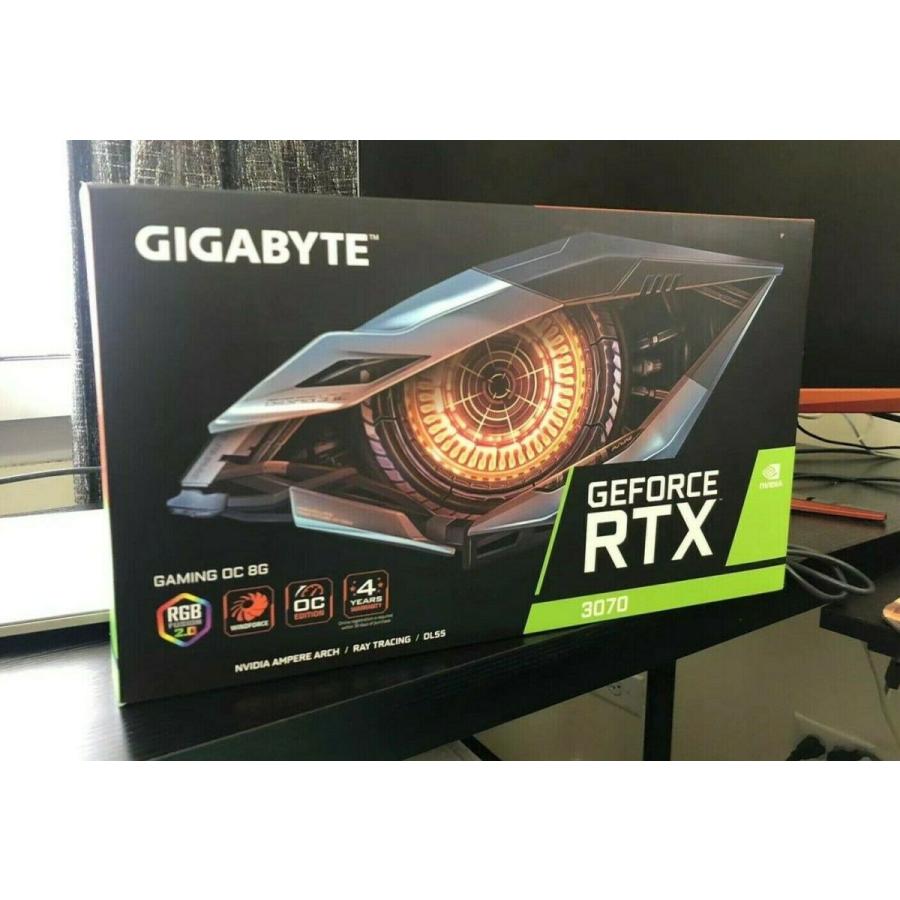 Gigabyte GeForce ジーフォース RTX 3070 Gaming OC 8G Rev2.0 LHRグラフィックカード同じ日に船