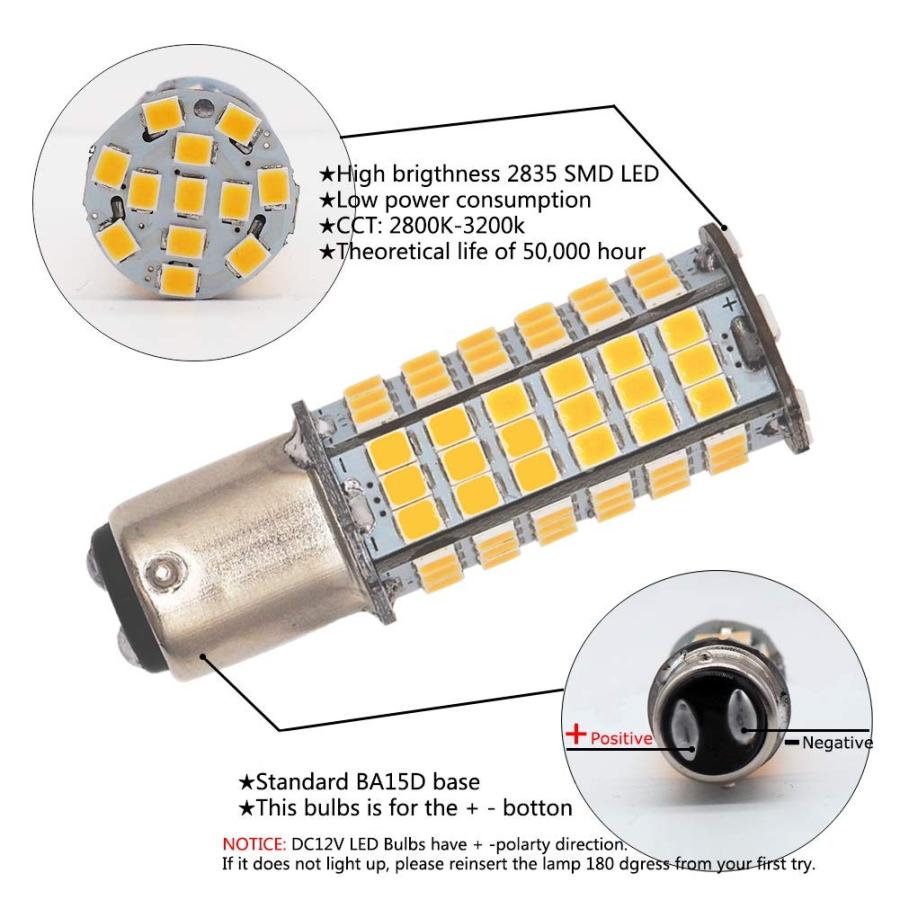 GRV Ba15d LED Light 69％以上節約 2021新発 Bulb 1076 1142 High Bulbs SMD Bright 102-2835 Car