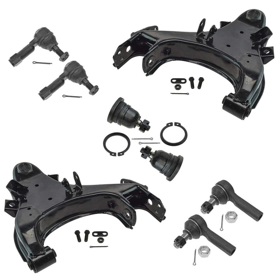 8 Piece Steering  Suspension Kit Lower Control Arms Upper Ball Joint
