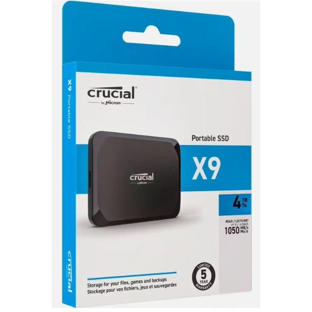 3年保証】Crucial - X9 4TB External USB-C SSD Black : ジョイ