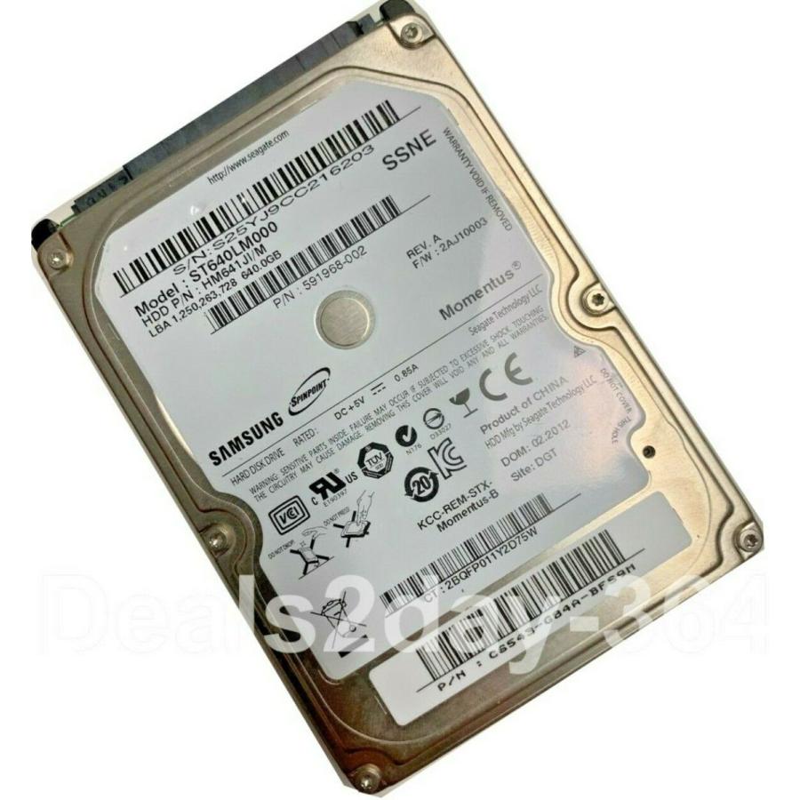 サムスン640GB SATA 2.5 