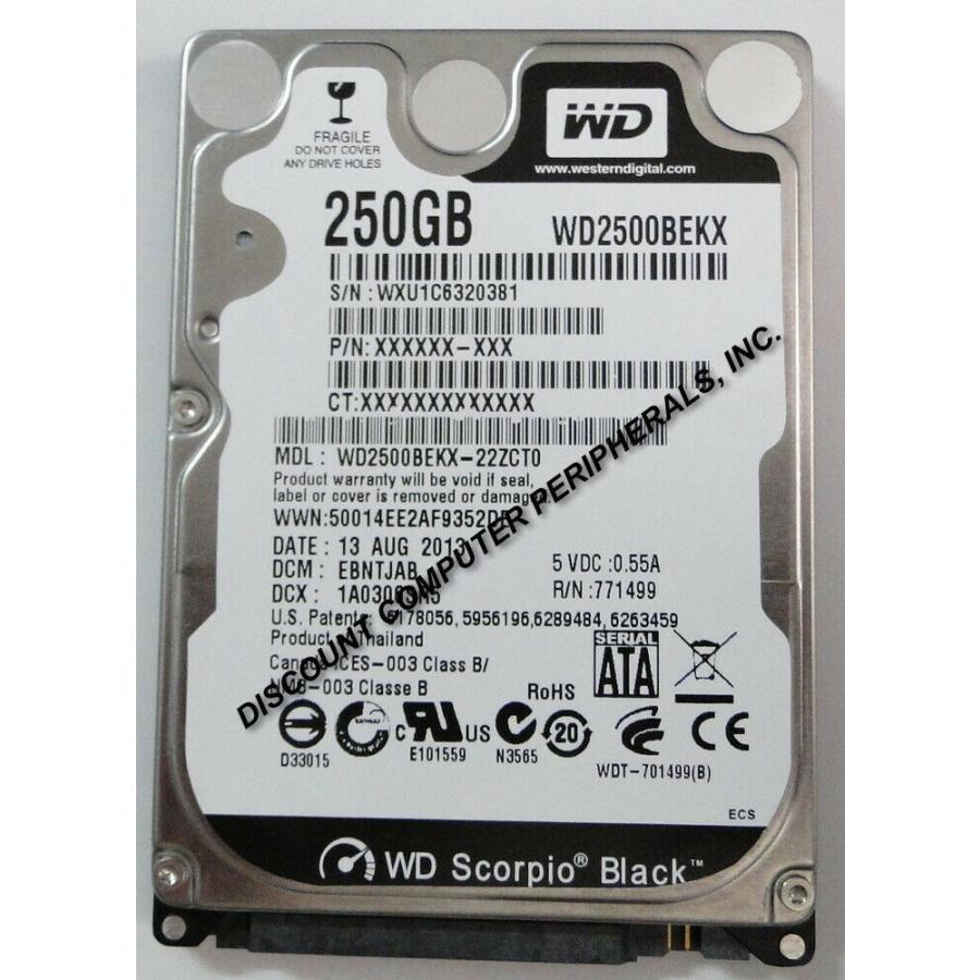 New 250GB SATA III WD WD2500BEKX 2.5 