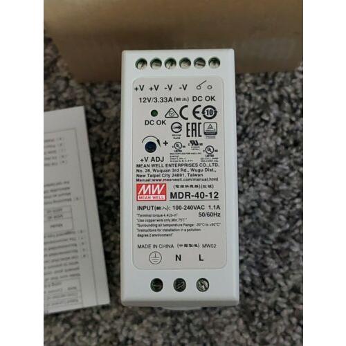 MW Mean Well MDR-40-12 12V DC 3.33A Power Supply