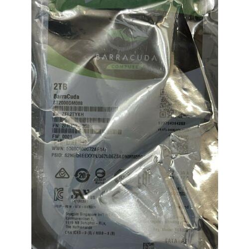 シーゲート Barracuda 2TB内蔵ハードドライブHDD 3.5インチSATA ST2000DMZ08