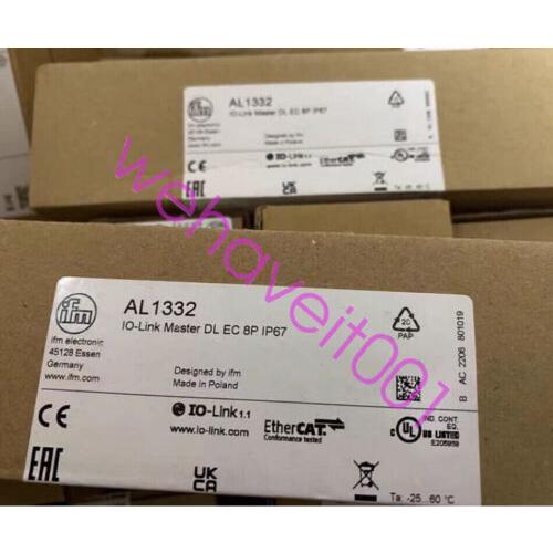 IFM AL1332 IOLINK MASTER DL EC 8P IP67 FieldBus Interface I/Oモジュール