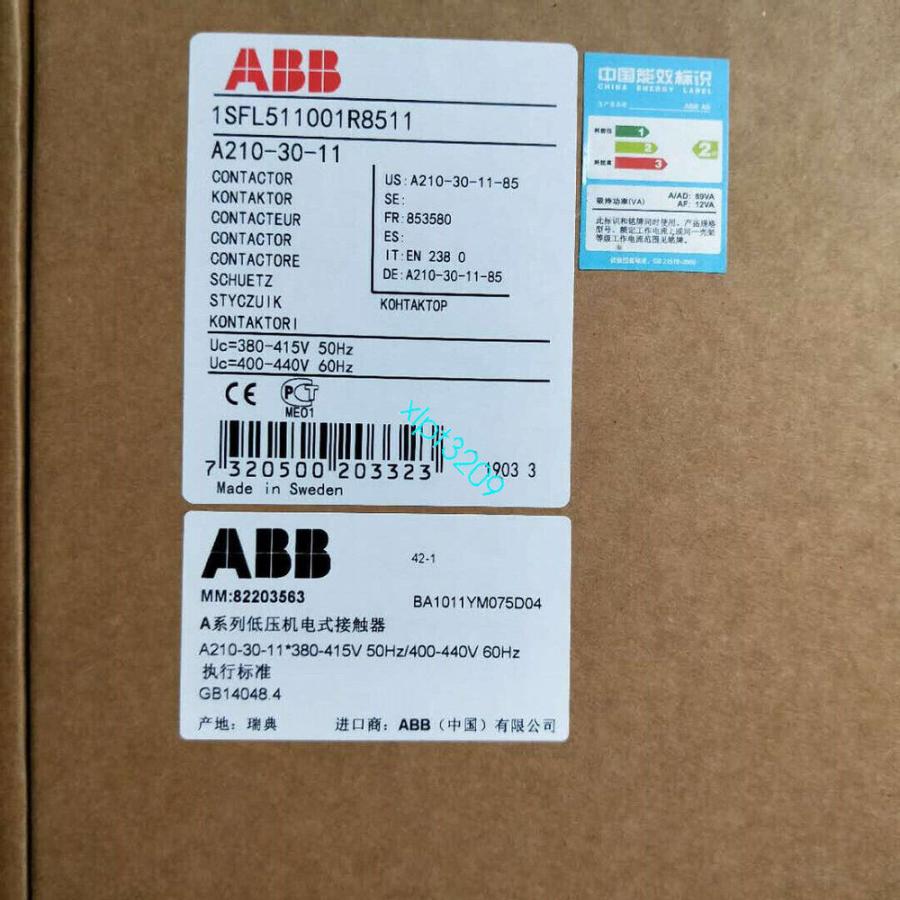 ABB A210-30-11コンタクタ110-120V 50Hz 60Hz余剰工場密閉