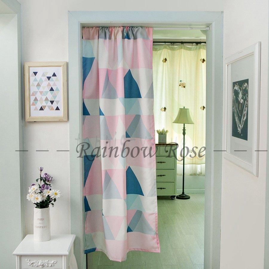 間仕切りカーテン 幾何柄 のれん 北欧 部屋仕切り 突っ張り棒付き 目隠し 玄関 便利 台所 人気商品ランキング 二色 おしゃれ 生活応援 新発売